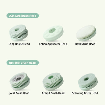 Oh, XIYU XY1 Electric Body Brush Replacement Brush Heads Pale Cypress Green