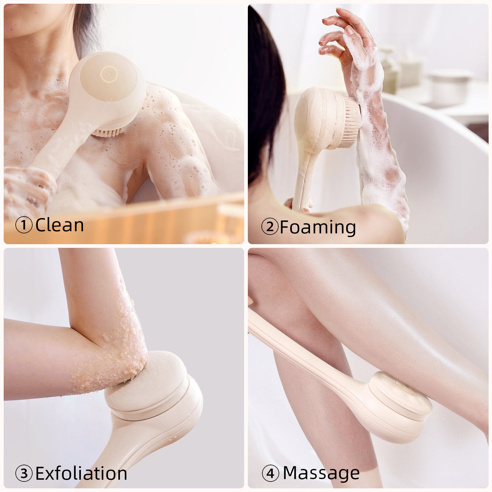 Oh, XIYU. XY1 Electric Body Brush Chrysanth Pink
